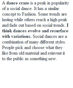 Chapter 10- Social Dance